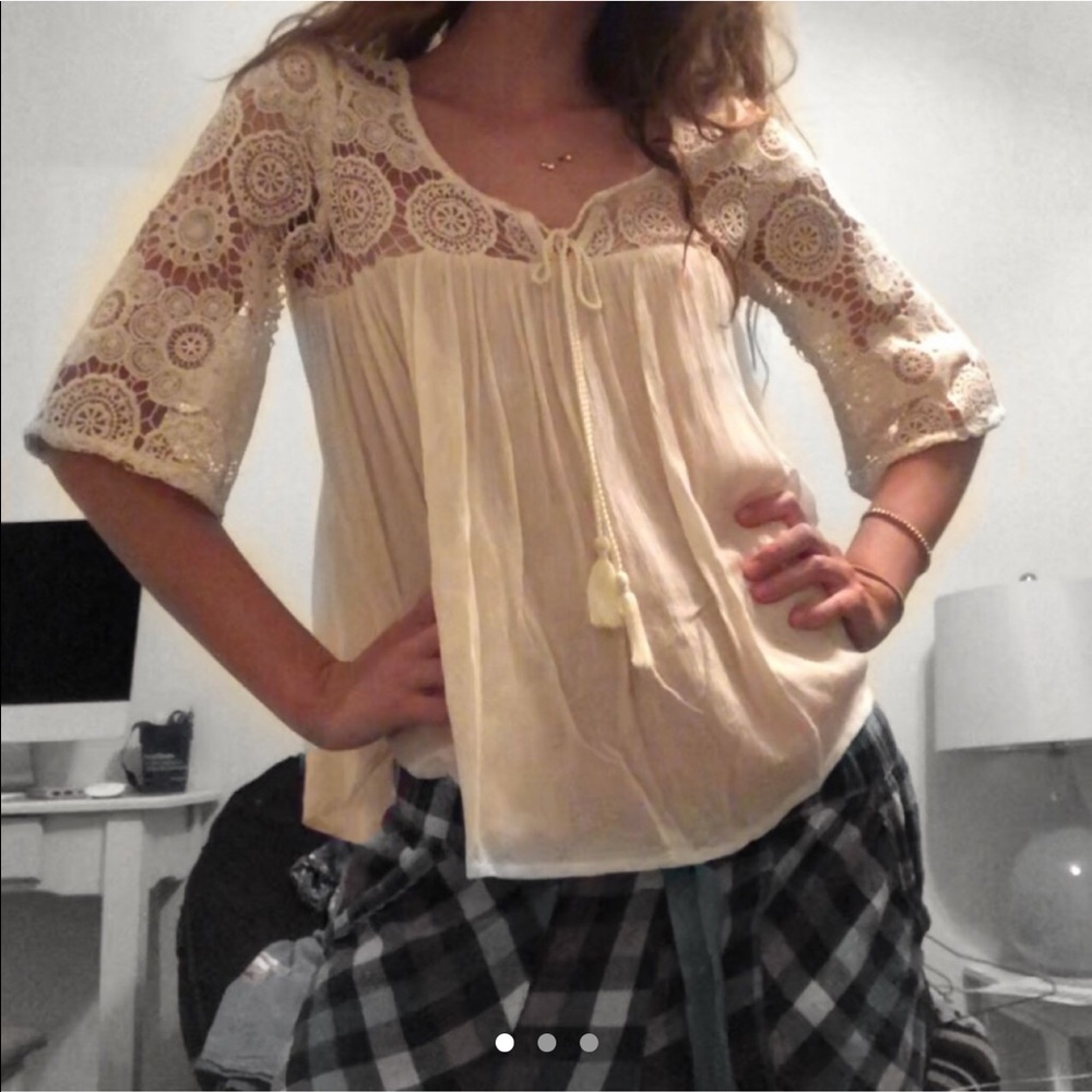 Crochet Half Sleeve Top